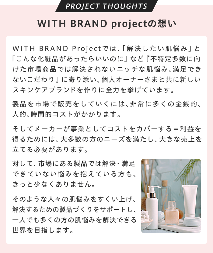 WITH BRAND projectの想い